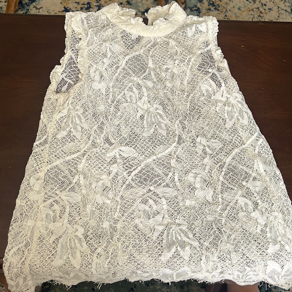 Cream Lace Top